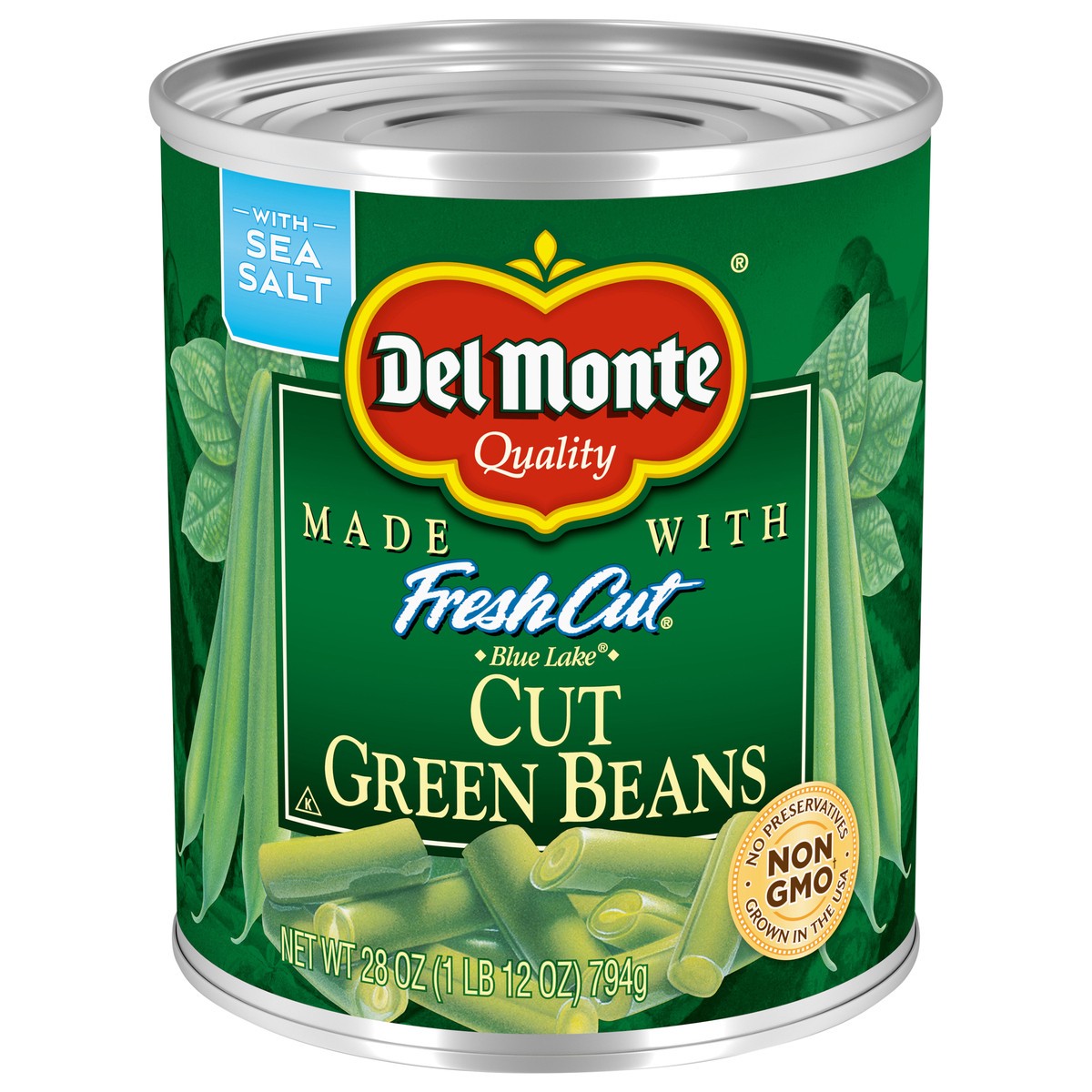 slide 1 of 10, Del Monte Blue Lake Cut Green Beans, 28 oz Can, 28 oz