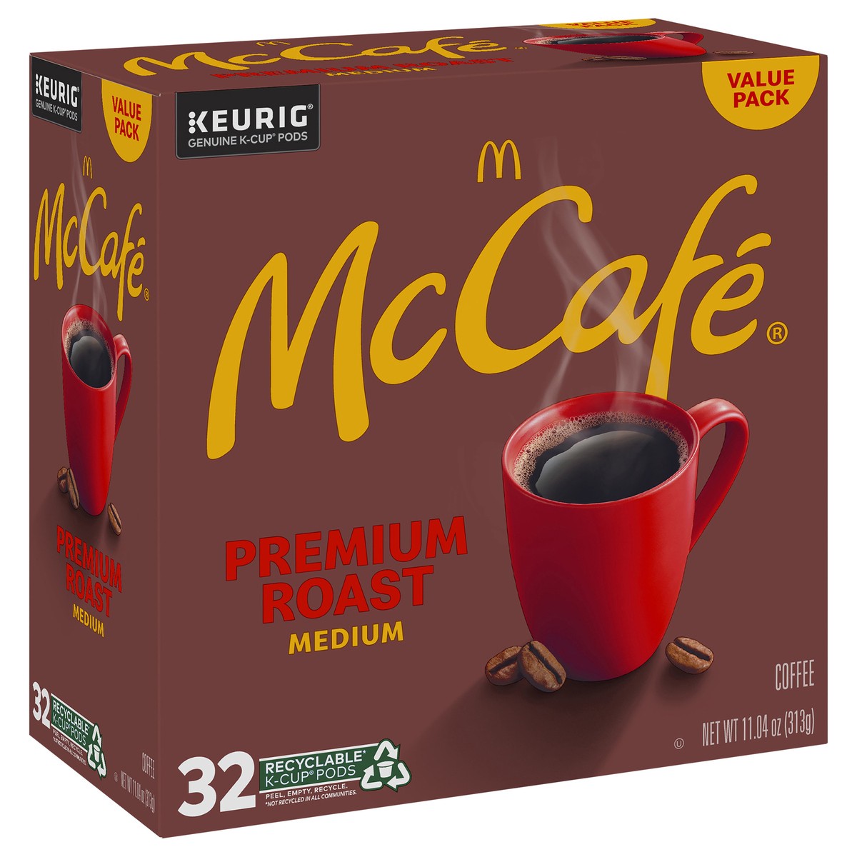 slide 3 of 5, McCafé Premium Roast Coffee, Single Serve Keurig K-Cup Pods, Medium Roast, 32 Count, 32 ct
