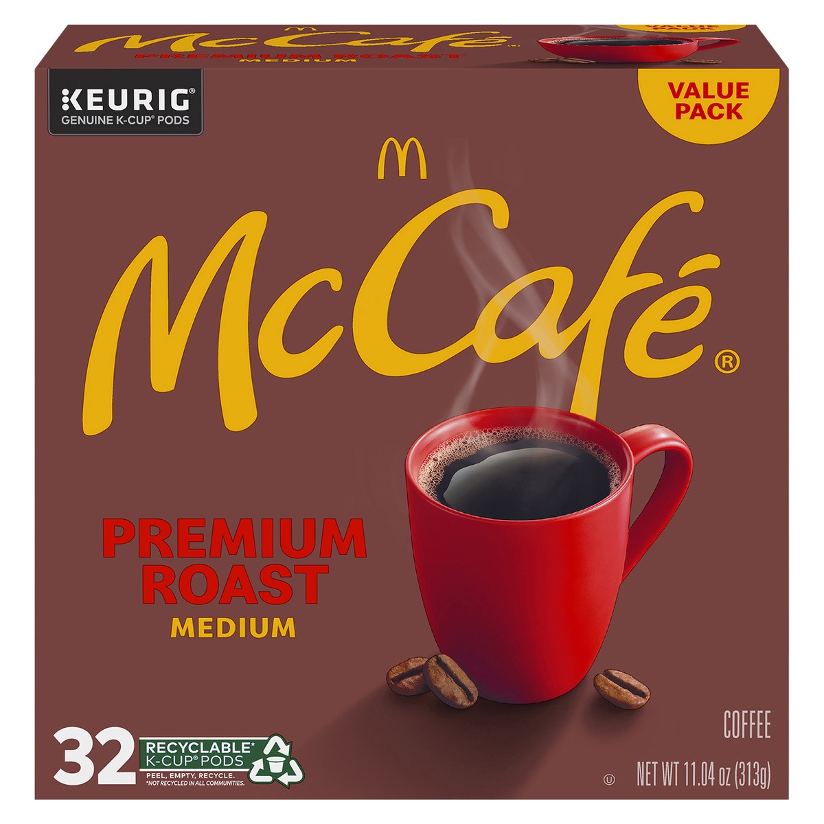 slide 1 of 5, McCafé Premium Roast Coffee, Single Serve Keurig K-Cup Pods, Medium Roast, 32 Count, 32 ct