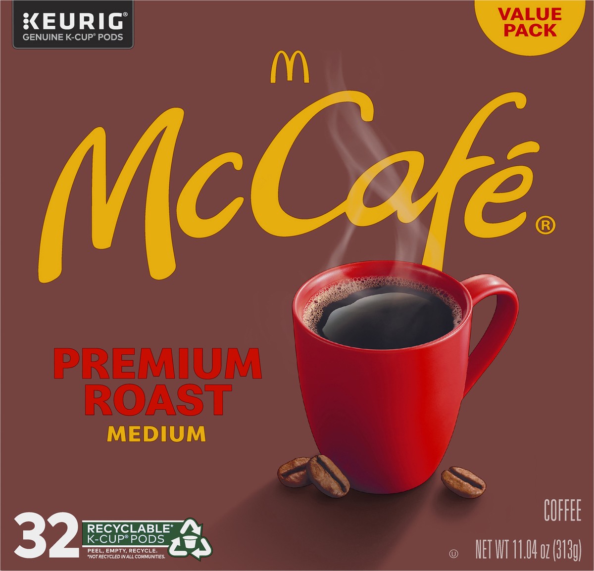 slide 2 of 5, McCafé Premium Roast Coffee, Single Serve Keurig K-Cup Pods, Medium Roast, 32 Count, 32 ct