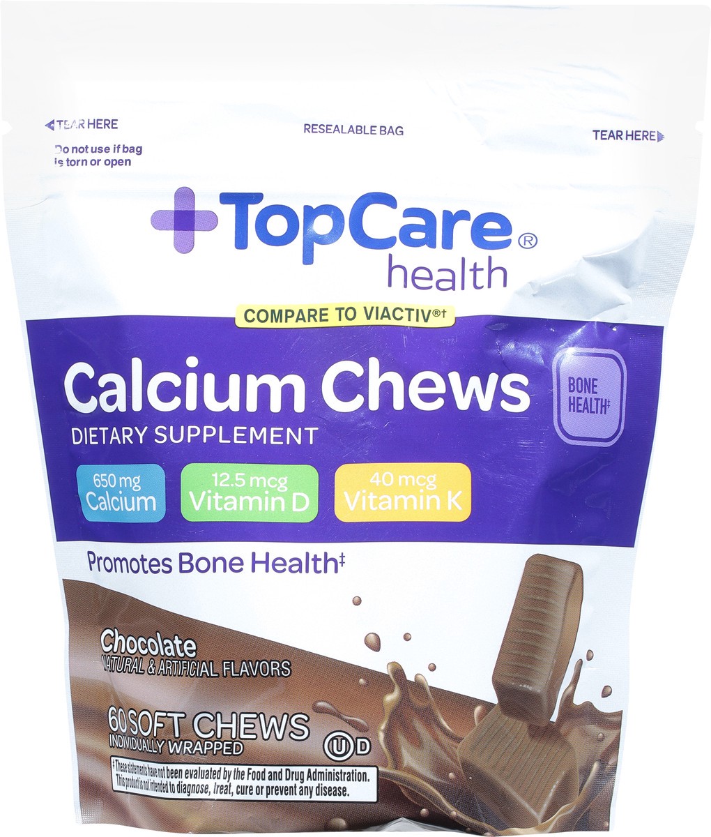 slide 7 of 14, TopCare Health Chocolate Calcium Chews 60 Soft Chews, 60 ct