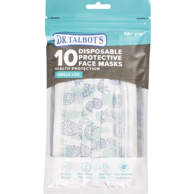 slide 1 of 1, 10Pk Teen Face Mask, 10 ct