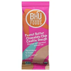 BHU Foods Peanut Butter Chocolate Chip Cookie Dough Protein Bar 1.6 oz
