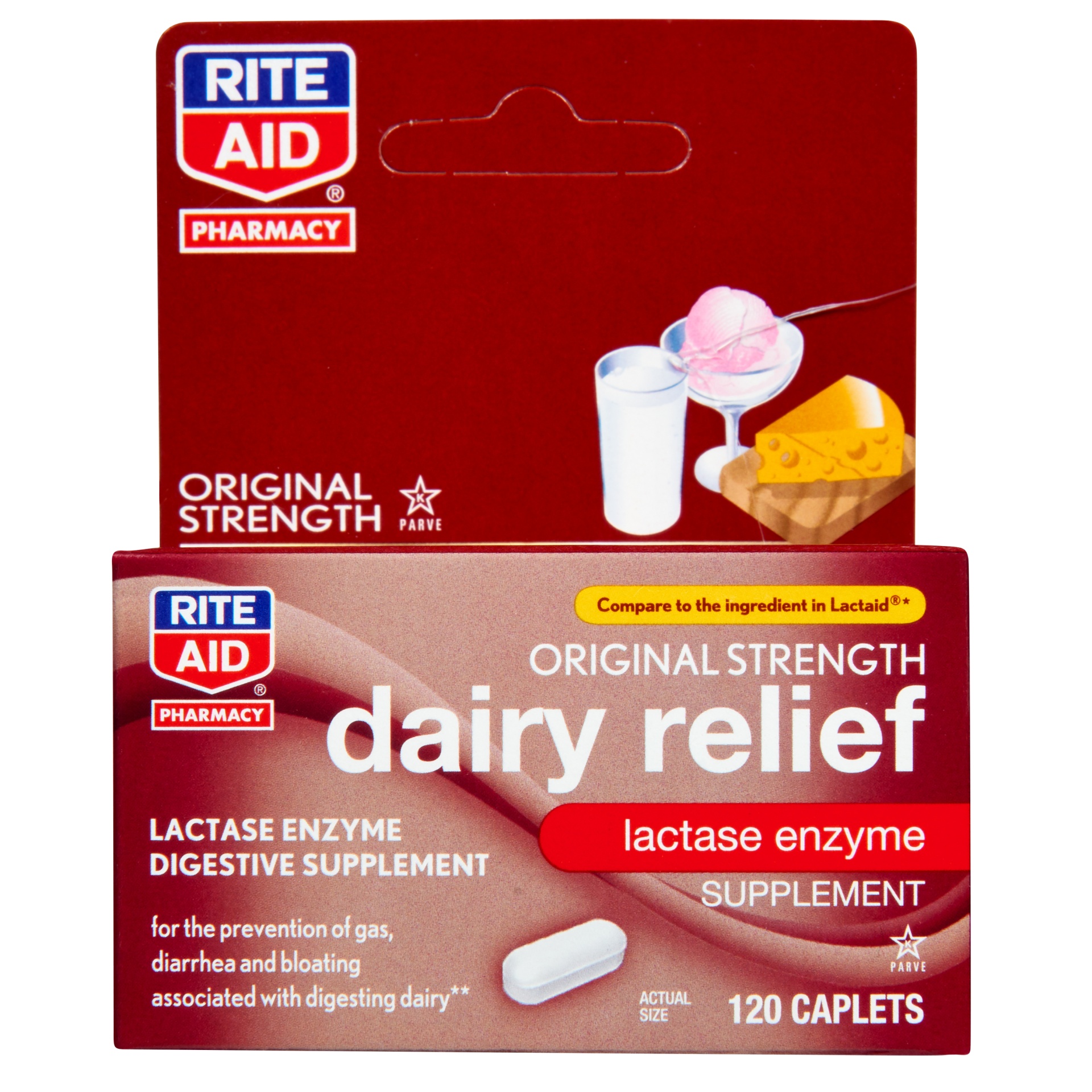 slide 1 of 5, Rite Aid Ra Dairy Relief Org, 120 ct