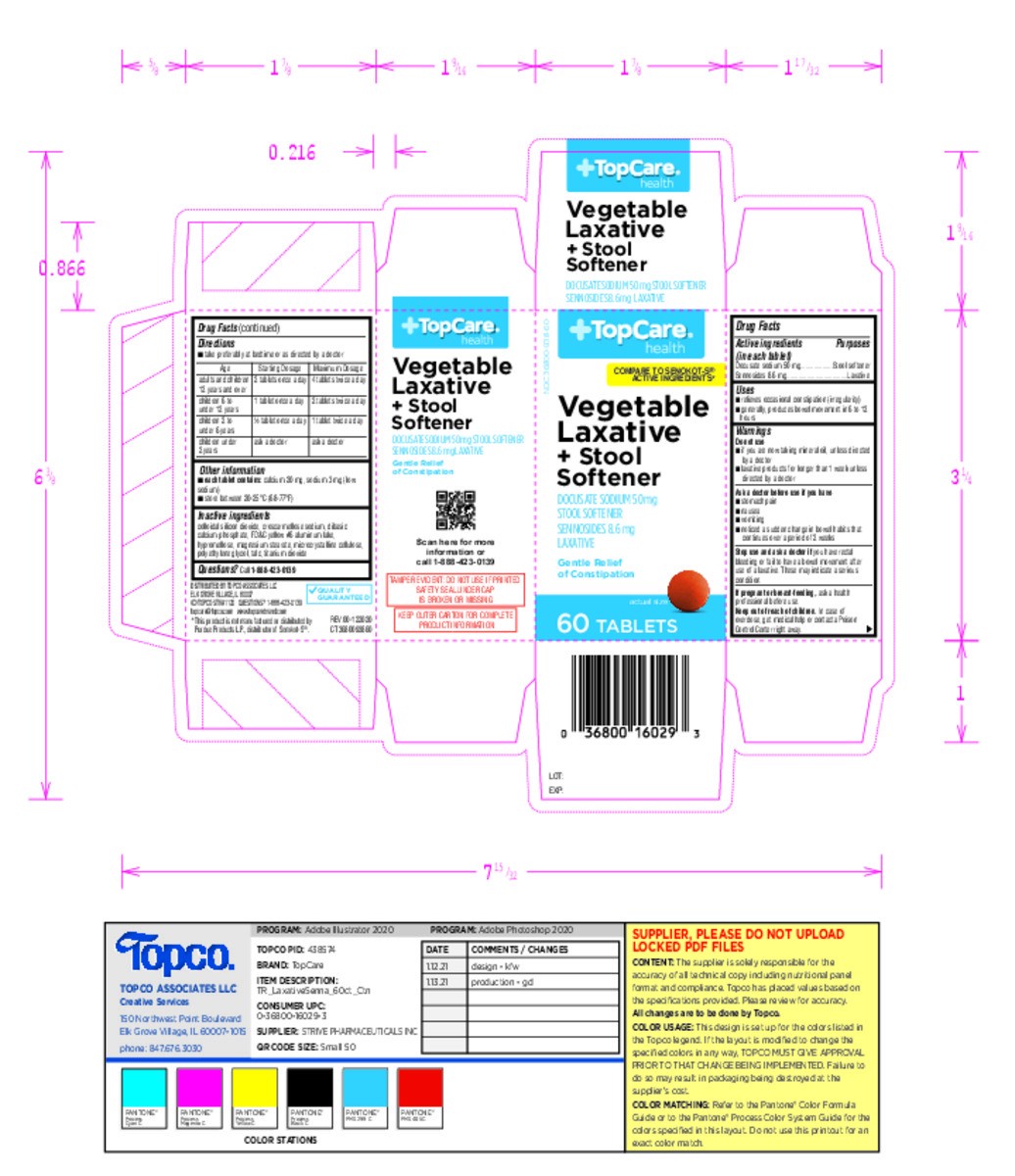 slide 15 of 16, TopCare Laxative Docusate Sodium, Tablets-Topcare Senna-S, 60 ct