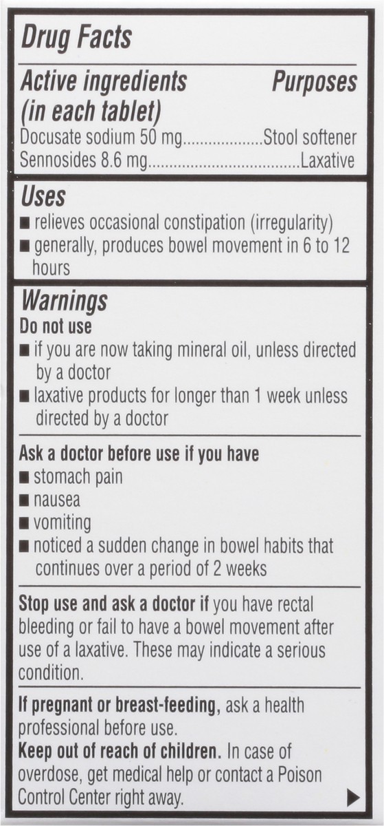 slide 7 of 16, TopCare Laxative Docusate Sodium, Tablets-Topcare Senna-S, 60 ct