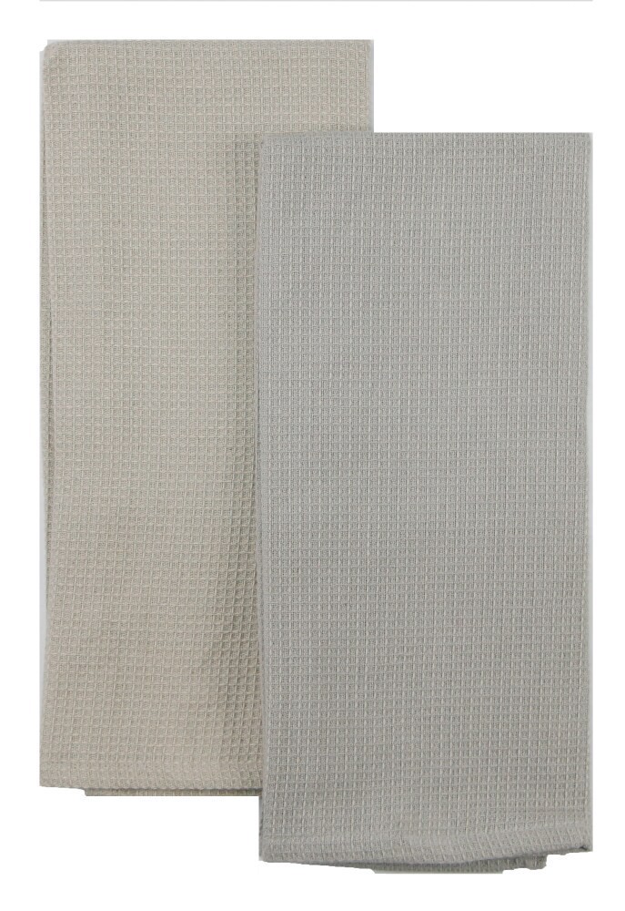 slide 1 of 1, Dash of That Small Waffle Kitchen Towels - Silver, 2 ct