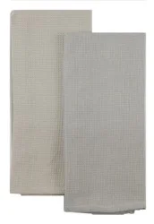 Dash of That Small Waffle Kitchen Towels - Silver