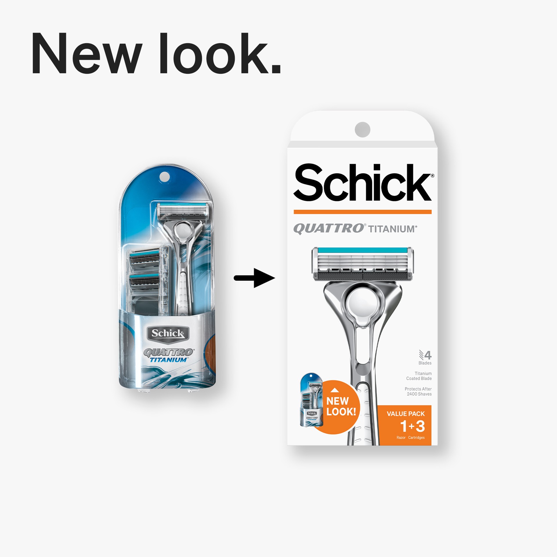 slide 2 of 7, Schick Quattro Titanium Razor, 1 ct