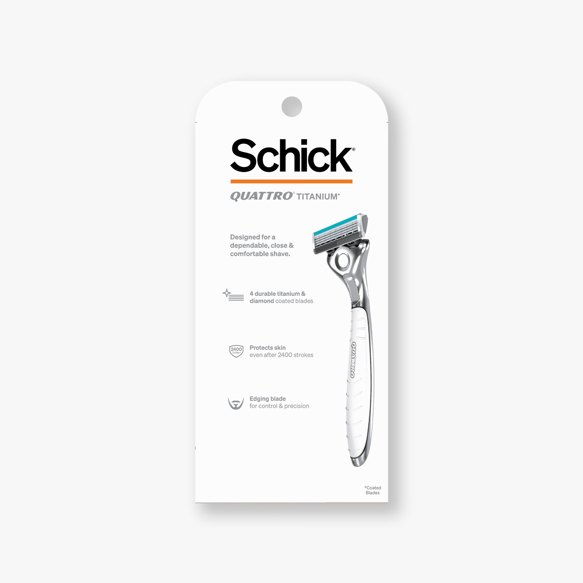 slide 4 of 7, Schick Quattro Titanium Razor, 1 ct