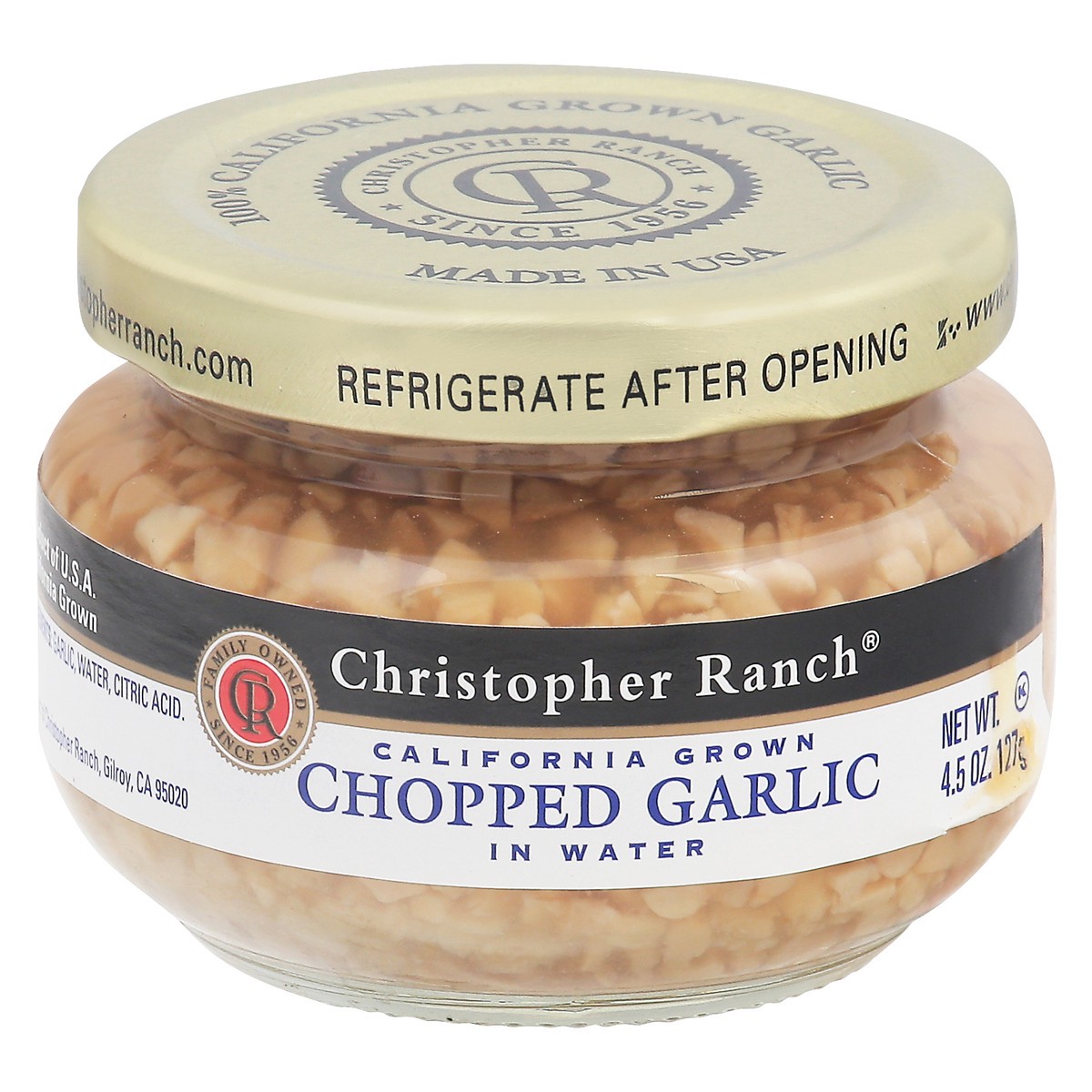 slide 1 of 9, Christopher Ranch Chopped Garlic, 4.5 oz