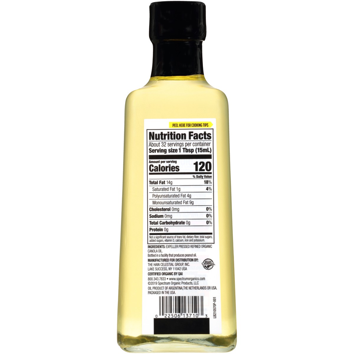 slide 5 of 9, Spectrum Culinary Organic Canola Oil 16 fl. oz. Bottle, 16 fl oz