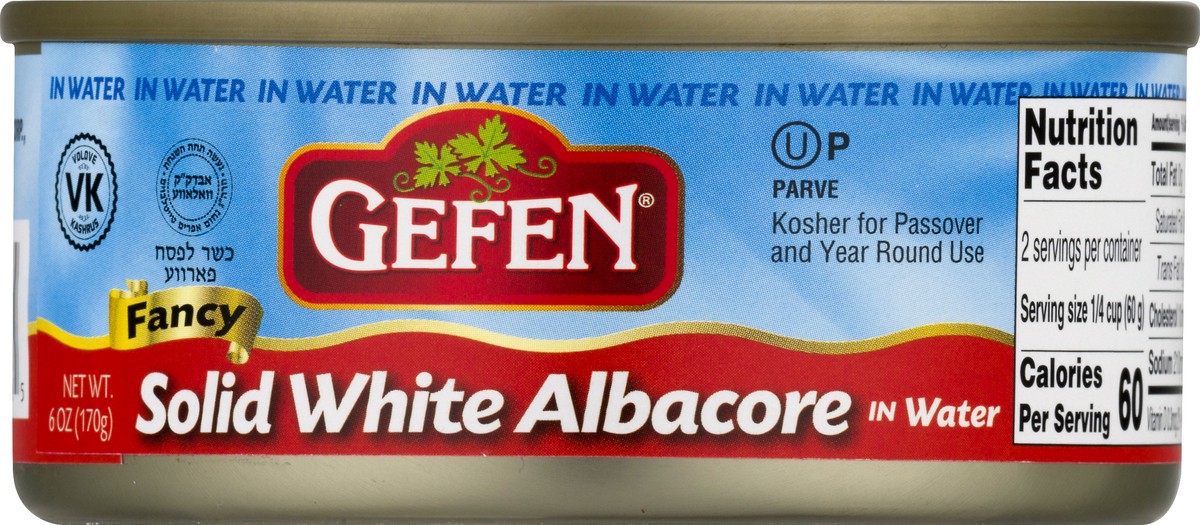 slide 5 of 9, Gefen Fancy White Solid Albacore in Water 6 oz, 6 oz