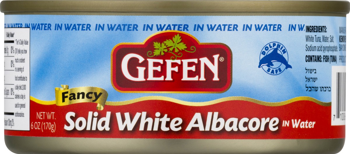 slide 6 of 9, Gefen Fancy White Solid Albacore in Water 6 oz, 6 oz