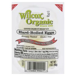Wilcox Organic Hard Boiled Eggs - 3 oz