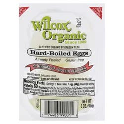 Wilcox Organic Hard Boiled Eggs - 3 oz