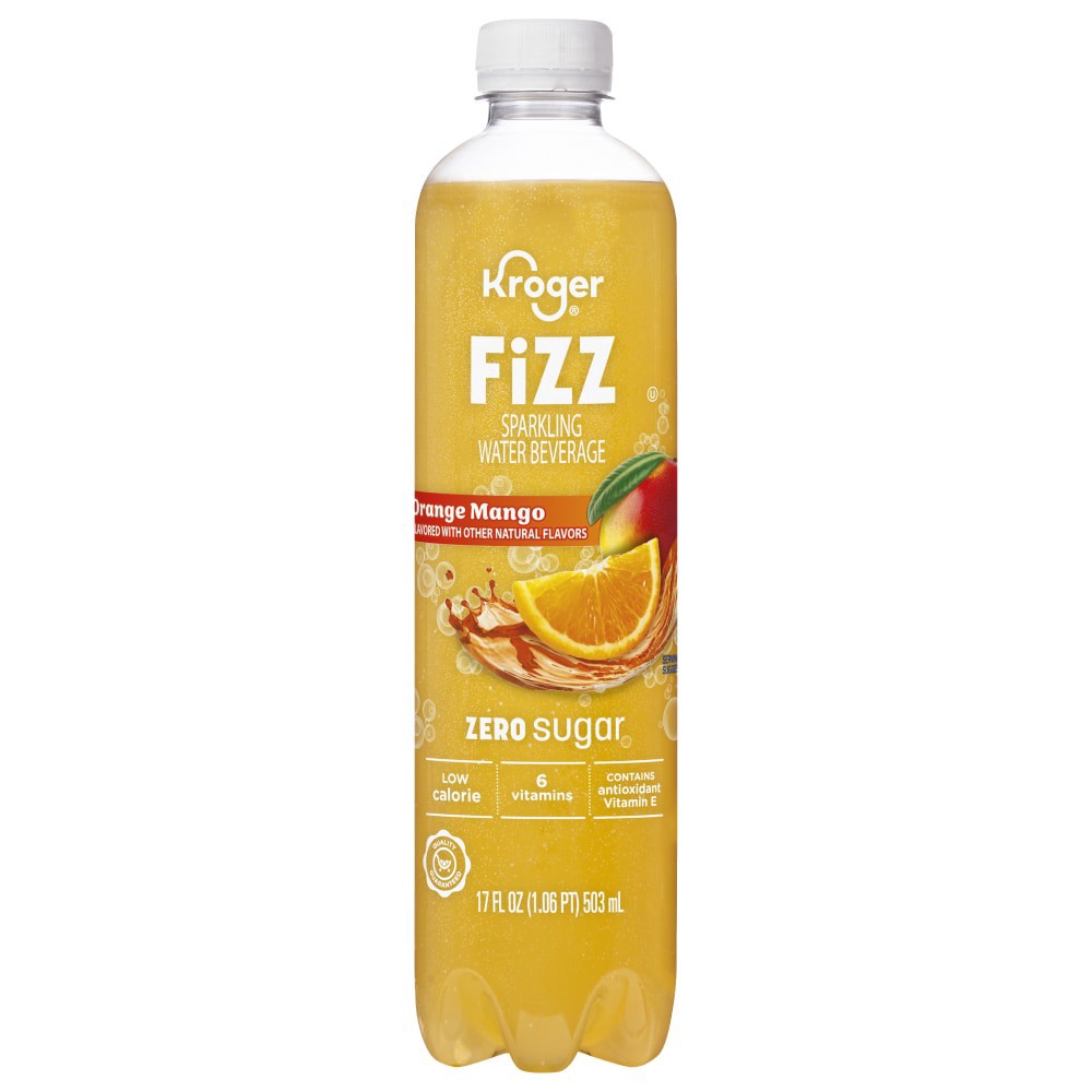 slide 2 of 2, Kroger® Zero Sugar Orange Mango Fizz Sparkling Water, 17 fl oz