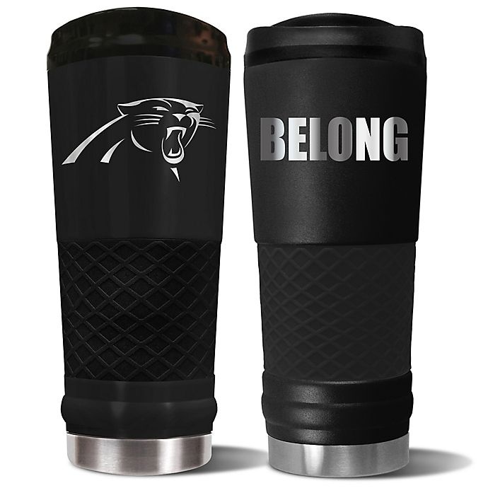 slide 1 of 1, NFL Carolina Panthers Powder Coated Stealth Draft Tumbler, 24 oz