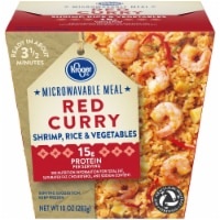slide 1 of 1, Kroger Red Curry With Shrimp Rice & Vegetables Microwavable Meal, 10 oz