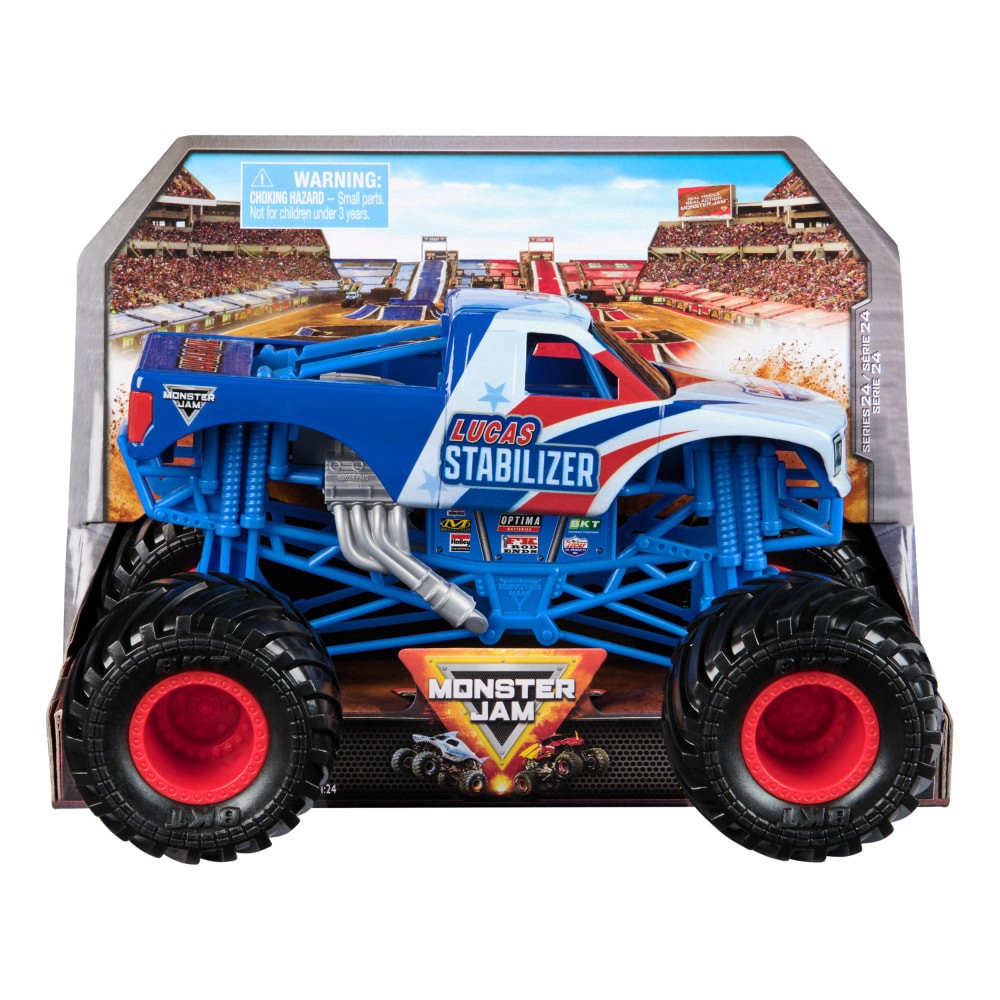 slide 1 of 5, Monster Jam Official Lucas Stabilizer Monster Truck Collector 1:24 Scale Die-Cast Vehicle Toy, 1 ct