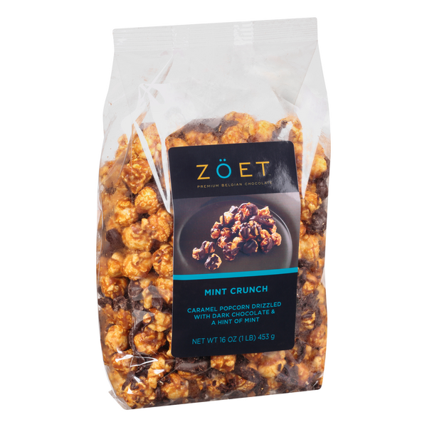 slide 1 of 1, Zöet Caramel Popcorn, Mint Crunch, 16 oz