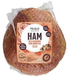 Market District Half Ham, Semi-Boneless, Maple Hardwood Smoked, Old Fashioned