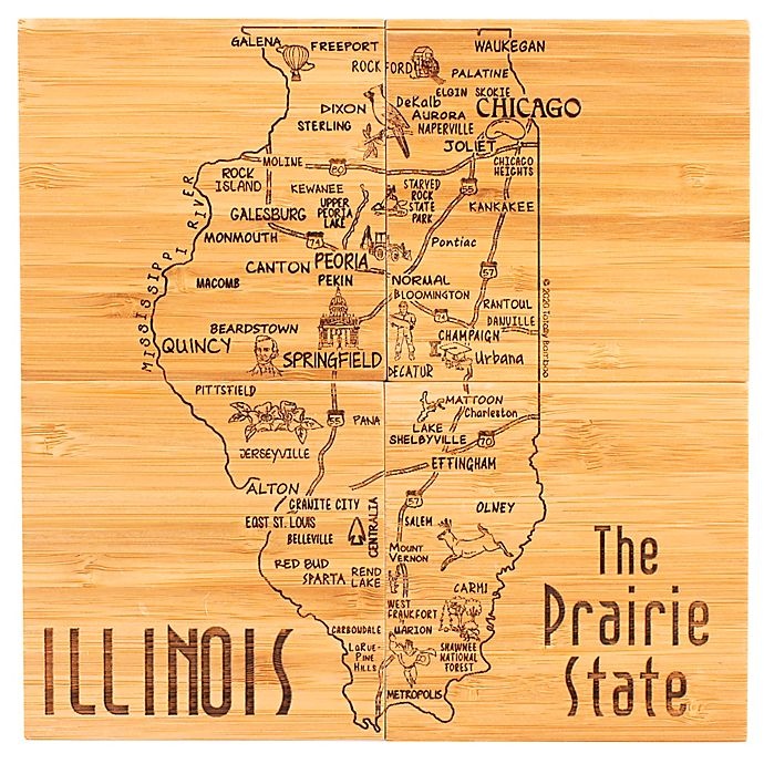 slide 2 of 2, Totally Bamboo Illinois Puzzle Coaster Set, 5 ct