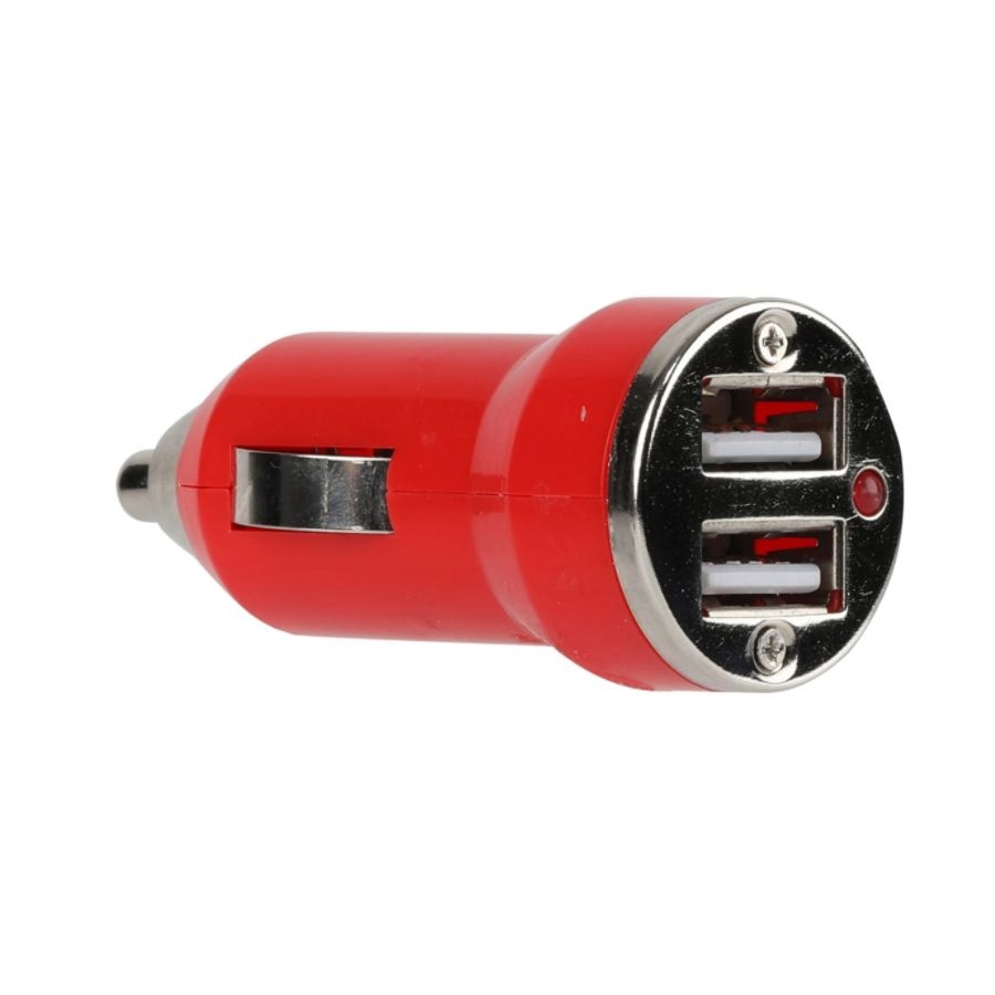 slide 2 of 3, Vivitar Od5021 2.4A Dual Usb-A Car Charger, Red, 1 ct