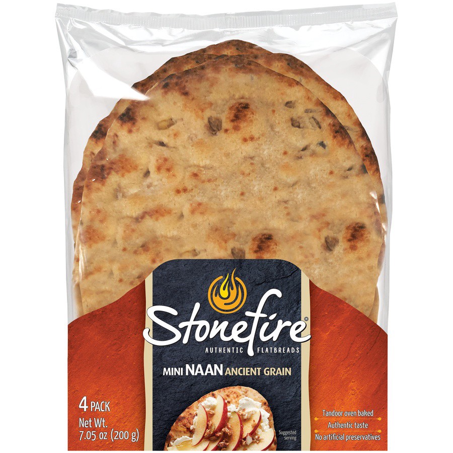 slide 1 of 3, Stonefire Ancient Grain Mini Naan, 7.05 oz