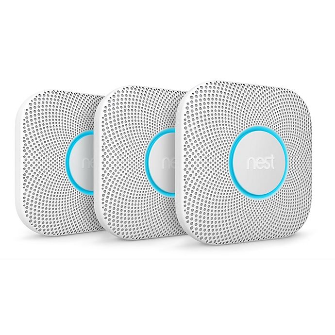 slide 1 of 6, Google Nest Protect Battery Smoke and Carbon Monoxide Alarms, 3 ct