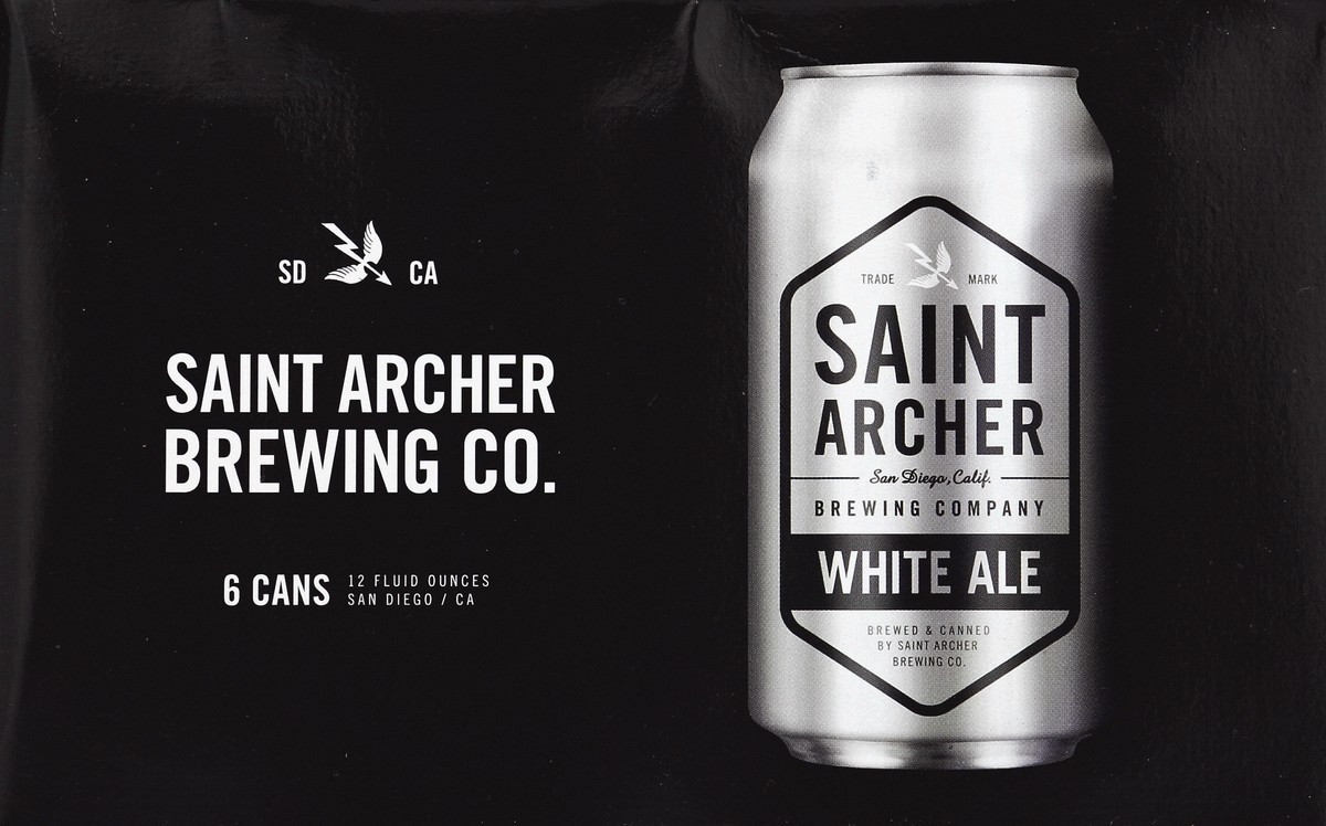 slide 3 of 6, Saint Archer White Ale Beer, 6 Pack, 12 fl. oz. Cans, 5% ABV, 6 ct; 12 fl oz