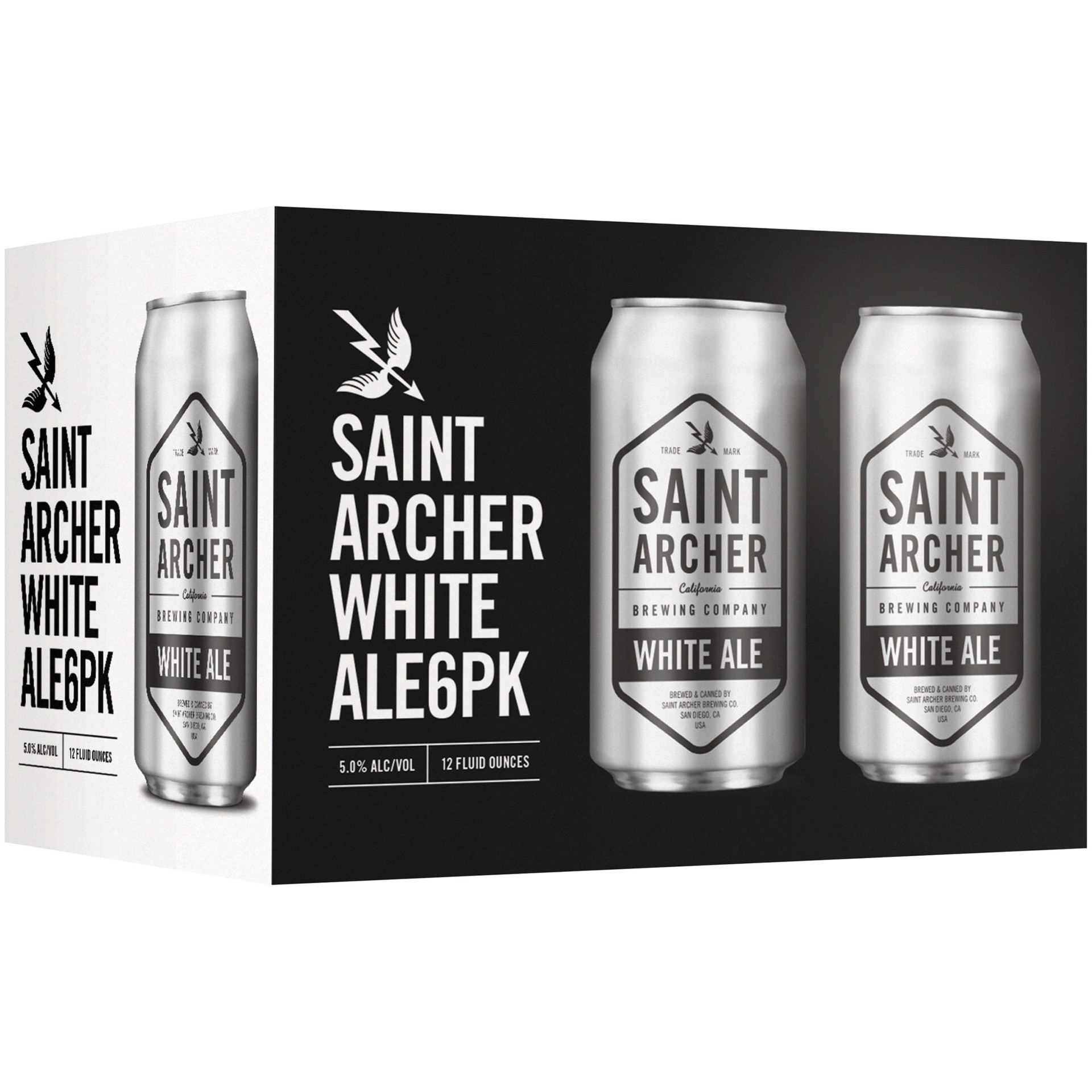 slide 1 of 6, Saint Archer White Ale Beer, 6 Pack, 12 fl. oz. Cans, 5% ABV, 6 ct; 12 fl oz