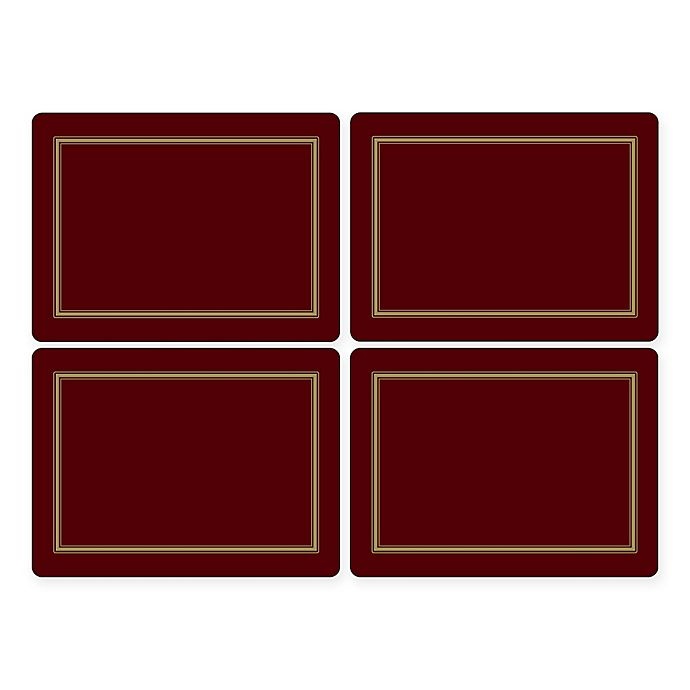 slide 1 of 1, Pimpernel Classic Placemat - Burgundy, 4 ct