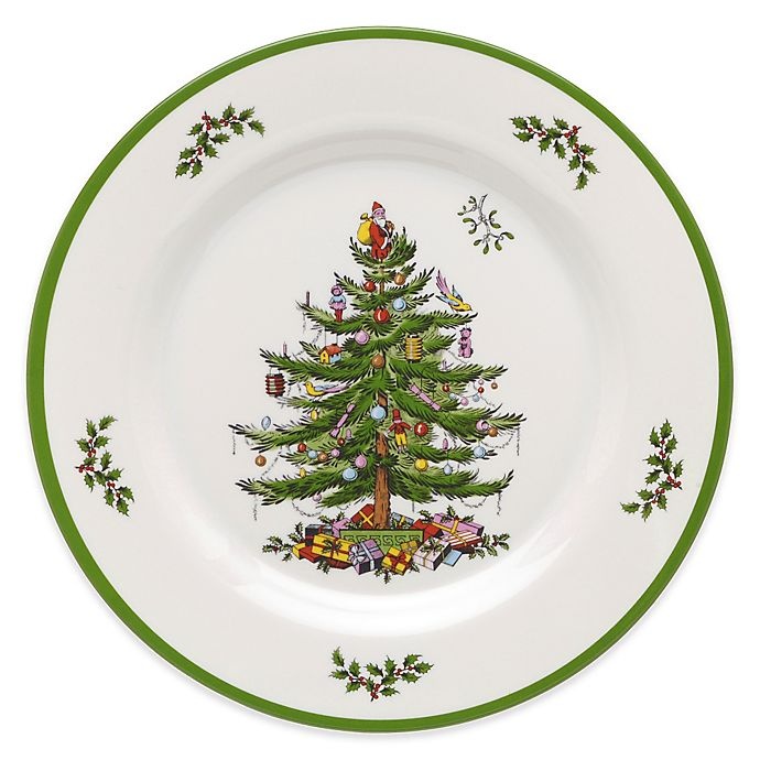 slide 2 of 2, Spode Christmas Tree Melamine Dinner Plates, 4 ct