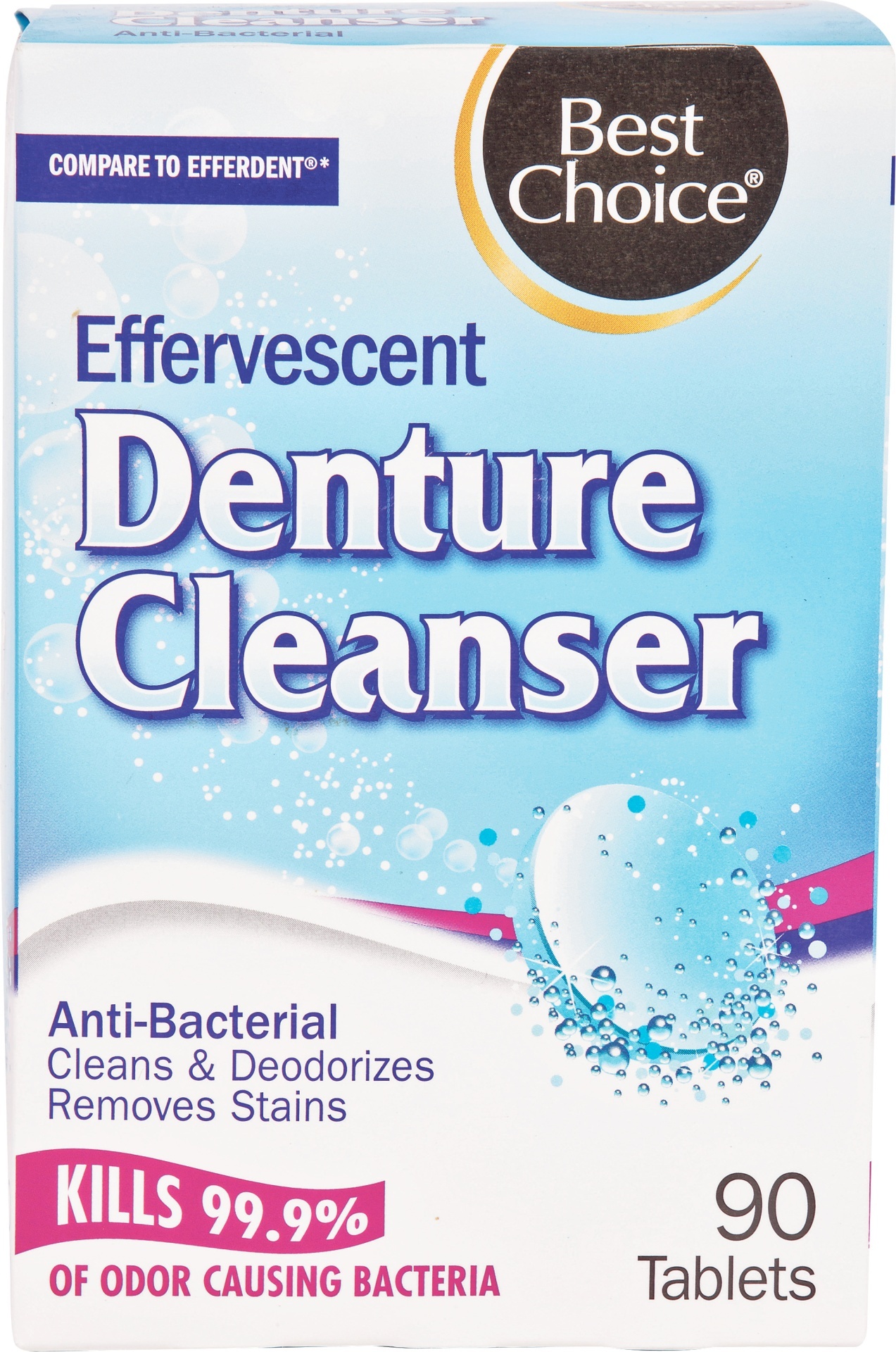 slide 1 of 1, Best Choice Denture Cleanser, 90 ct