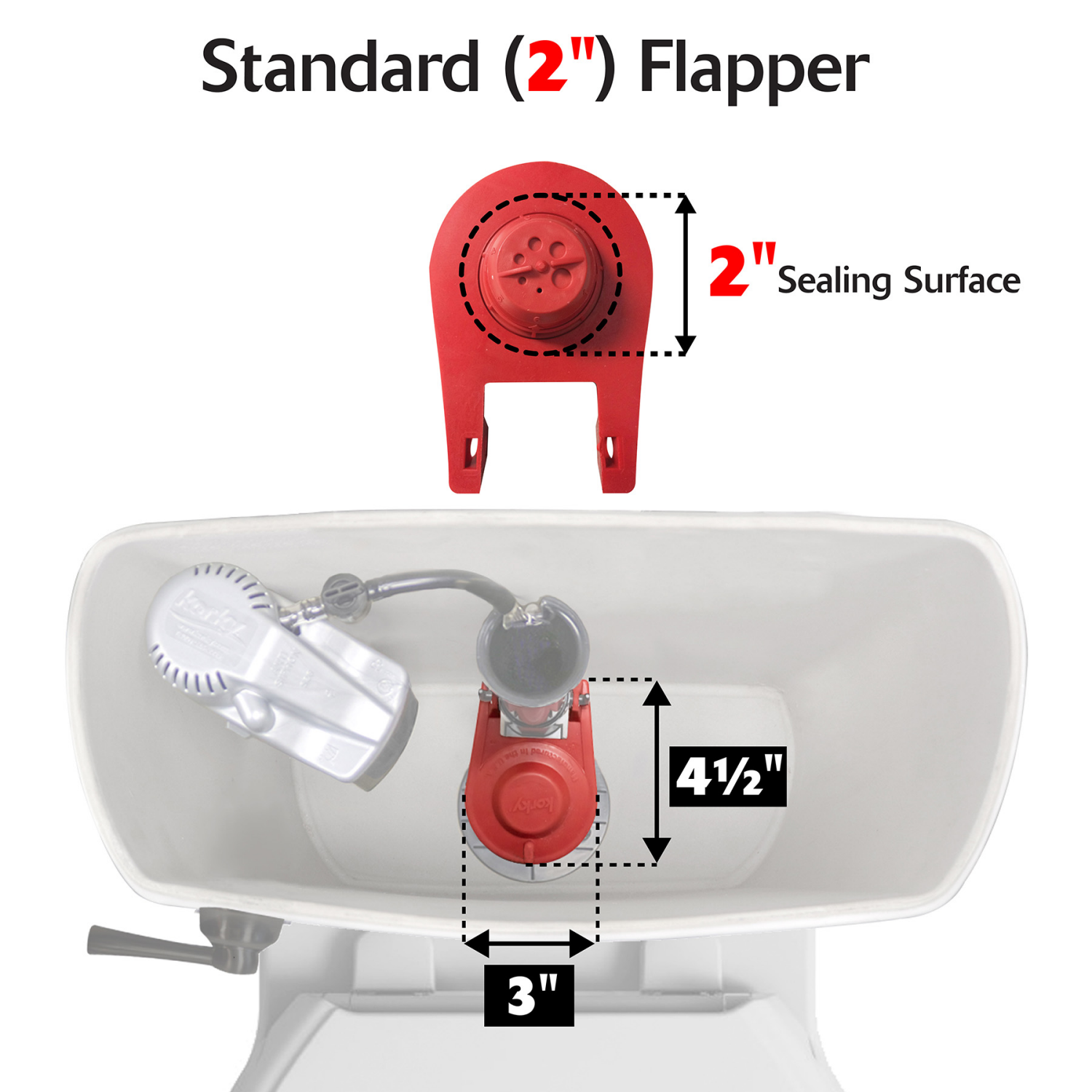 slide 3 of 4, Korky QuietFILL Fill Valve & Premium Flapper Kit, 1 ct
