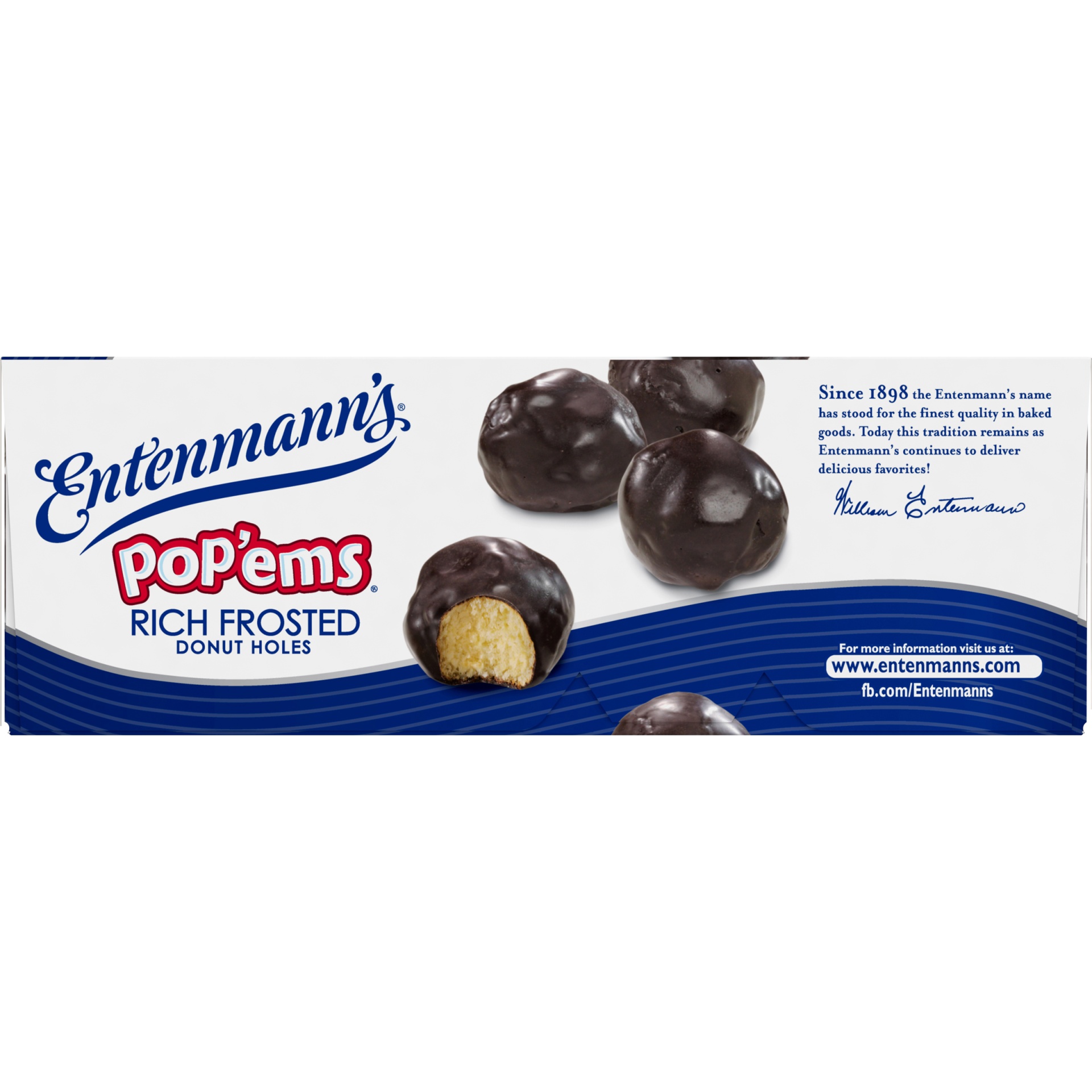 slide 5 of 9, Entenmann's Pop'ems Frosted Donut Holes, 16 oz, Chocolate Donuts, Box, 16 oz