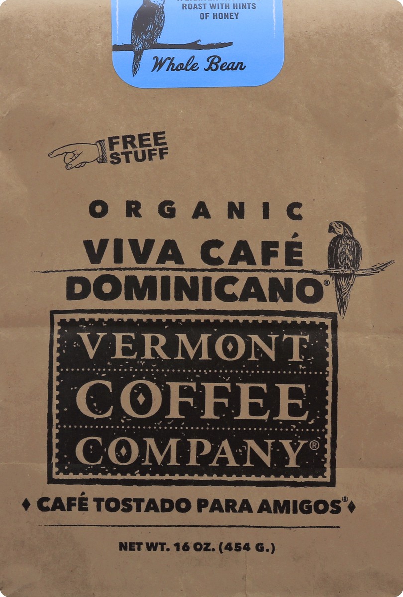 slide 5 of 11, Vermont Coffee Company Organic Single Region Caribbean Sea Light Roast Whole Bean Uno Coffee 16 oz, 16 oz