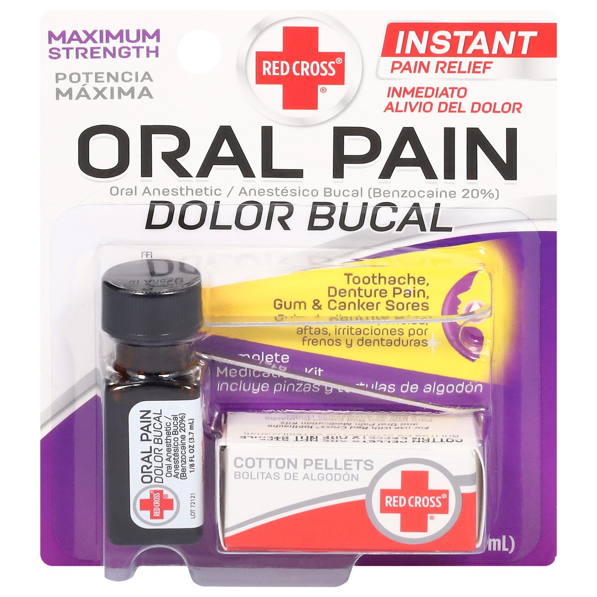 slide 1 of 9, Red Cross Instant Maximum Strength Oral Pain Relief 0.125 oz, 0.125 oz