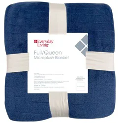 Everyday Living Blue Plush Blanket