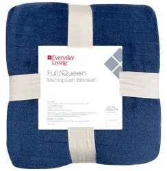 Everyday Living Blue Plush Blanket