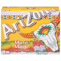 AriZona All Natural Mucho Mango Fruit Juice Cocktail 12 - 11 fl oz Cans
