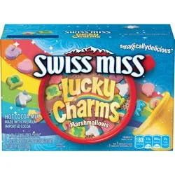 Swiss Miss Chocolate Flavored Hot Cocoa Mix with Lucky Charms Marshmallows, 6 Count Hot Cocoa Mix Packets