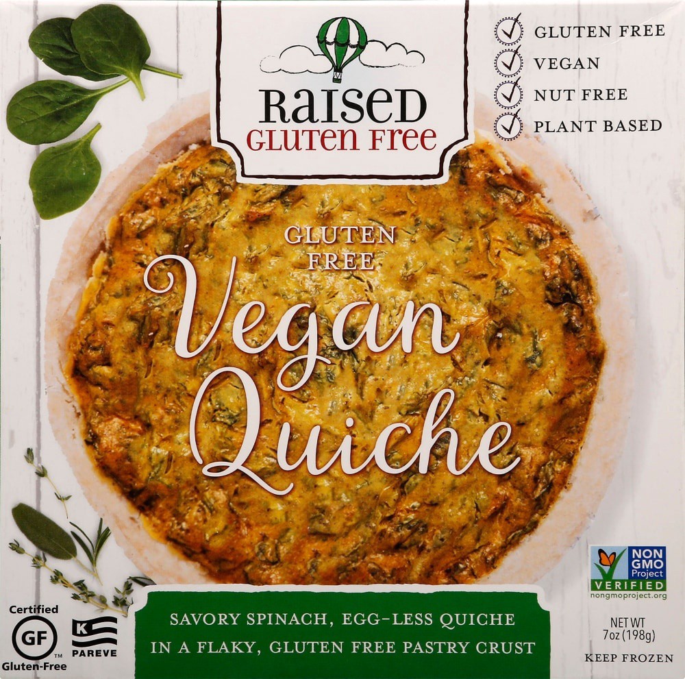 slide 1 of 2, Raised Gluten Free Natural Decadence Raised Gluten Free Vegan Quiche, 7 oz