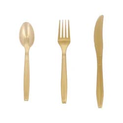 Meijer Gold Plastic Cutlery, 18 Count