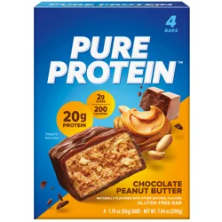 Pure Protein Bars, Chocolate Peanut Butter, 20 g Protein, 1.76 oz, 4 ct