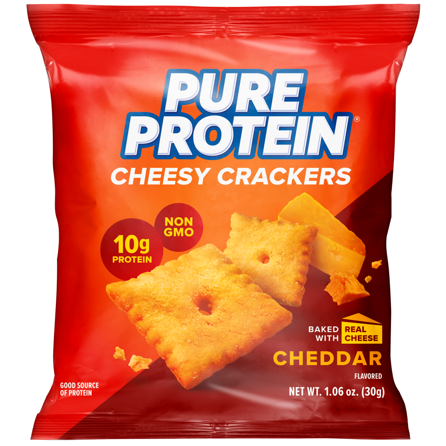 slide 1 of 2, Pure Protein® Cheddar Cheesy Crackers, 1.06 oz