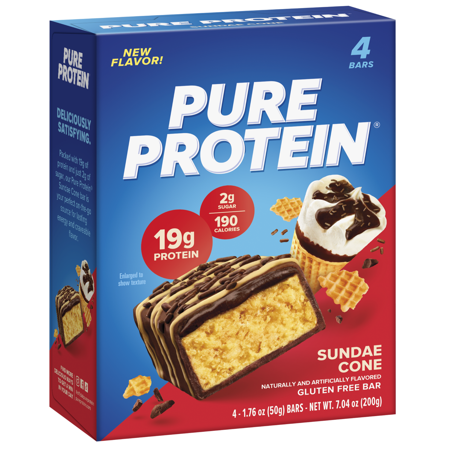 slide 4 of 5, Pure Protein Bars Sundae Cone, 7.04 oz