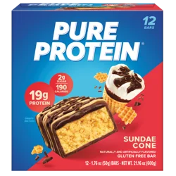 Pure Protein Bar Vp Sundae Cone 12 Ct
