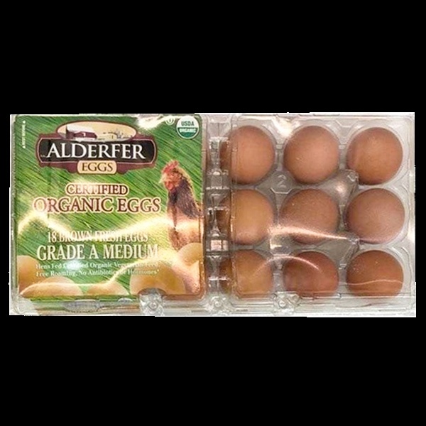 slide 1 of 1, Aldefer Organic Brown Medium Eggs 18Pk, 18 ct